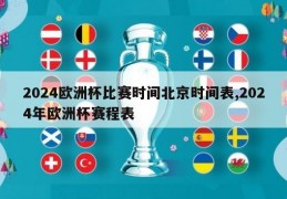 2024欧洲杯比赛时间北京时间表,2024年欧洲杯赛程表