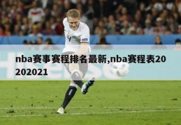 nba赛事赛程排名最新,nba赛程表20202021