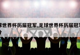 足球世界杯历届冠军,足球世界杯历届冠军及比分