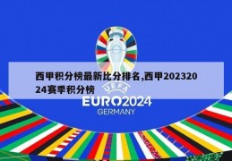 西甲积分榜最新比分排名,西甲20232024赛季积分榜