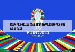 欧洲杯24队主教练都有谁啊,欧洲杯24强球员名单