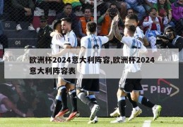 欧洲杯2024意大利阵容,欧洲杯2024意大利阵容表